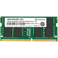 Transcend JetRAM Модуль памяти для ноутбуков DDR4 16GB 1 x 16GB 3200MHz 260pin SO-DIMM CL22 JM3200H