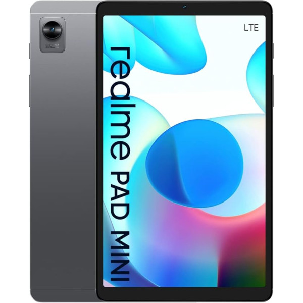 realme Pad LTE 4+64, liels 8,7 collu displejs, Mega akumulators ar 6400 mAh, spēcīgs Unisoc T616 procesors, 18 W ātrā uzlāde, 7,6 mm viengabala konstrukcija no alumīnija, pelēks ES