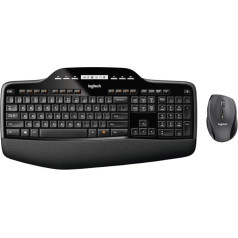 Logitech MK710 bezvadu tastatūras un peles komplekts, 2,4 GHz savienojums, izmantojot USB Unifying uztvērēju, 3 gadu akumulatora darbības laiks, LCD akumulatora indikators, plaukstas balsts, PC / klēpjdators, UK QWERTY izkārtojums