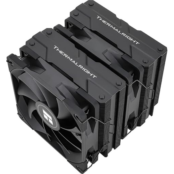 Thermalright Peerless Assassin 120 Black CPU Air Cooler, 6 тепловых трубок, два 120-мм вентилятора C12B PWM, алюминиевая крышка радиатора, технология AGHP, для AMD AM4 AM5/Intel LGA 1700