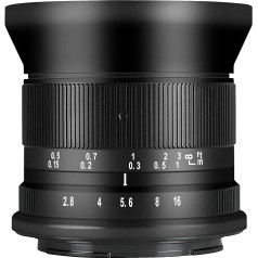 7artisans 12mm F2.8 Mark Ⅱ īpaši platleņķa APS-C manuālās fokusēšanas pamatobjektīvs, kas saderīgs ar Canon bezspoguļa kamerām ar RF stiprinājumu EOS R/EOS R3/EOS RP/EOS R5/EOS R6