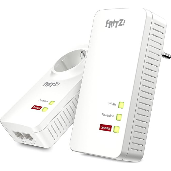 Avm Fritz Powerline 1260E / 1220E WiFi komplekts (WiFi piekļuves punkts, ideāli piemērots multivides straumēšanai)