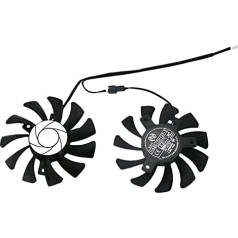 Bopfimer HA8010H12F-Z 75 mm 2-pin GTX1050Ti GPU dzesēšanas ventilators Geforce GTX 1050Ti GTX-1050-Ti-4GT-OC (2 gabali)