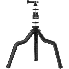 SABRENT Kamera Stativ, Flexibles Kugelkopf-Bundle leichtes Camera Tripod, Aluminium fotostativ für Panasonic Canon Nikon Sony, Dreibeinstativ for Smartphone mit Handy Halterung (TP-FLTP)