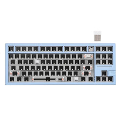 EPOMAKER x Feker Galaxy80 spēļu mehāniskās tastatūras komplekts, alumīnija sakausējuma bāzes komplekts, ar karstās nomaiņas iespēju, NKRO, paredzēts Win/Mac/Gamer (zils, bezvadu komplekts)