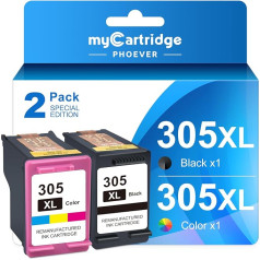 myCatridge PHOEVER 305 XXL patronen Kompatibel für hp 305 druckerpatronen XXL Set für HP DeskJet 2720e 4120e HP Envy 6000 6420e Pro 6430 6432 Drucker(Schwarz，Farbe)