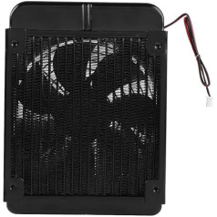 ASHATA CPU dzesētājs 120 mm, ūdens dzesēšana PC 18 caurules Alumīnija dzesētājs CPU ūdens dzesēšanas radiators Ūdens dzesētājs G1 / 4 vītņu radiators, 2 pin datora CPU ar ūdens dzesēšanu