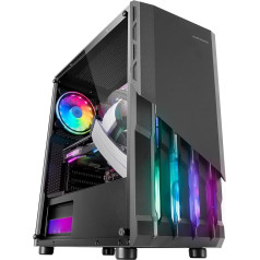 PC'S Gaming - Spēļu dators AMZ 2024 *Atlaide* (RYZEN 5 4600G 6/12 4.2GHz, AMD Vega grafiskā karte, 8GB RAM, 500GB SSD + WiFi dāvana, Windows 11 Pro), Gamer PC, Galda dators (melns)