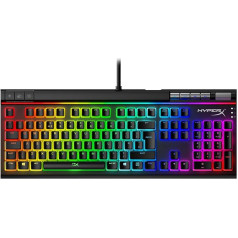 HyperX Alloy Elite 2 mehāniskā spēļu tastatūra, programmatūras kontrolēta gaismas un makroregulācija, ABS Pudinga taustiņu vāciņi, multivides kontrole, RGB LED fona apgaismojums, lineārs slēdzis