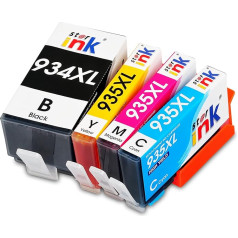 Starink 934XL 935XL Multipack saderīgs ar HP 934 934 935 934XL 935XL printeru kasetnēm HP Officejet Pro 6830 printeru kasetnēm HP Officejet 6820 printeru kasetnēm Officejet 6230 kasetnēm (4 iepakojumā)