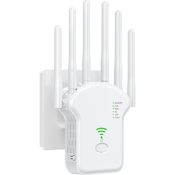 WLAN retransliatorius AC1200 (867Mbit/s 5GHz + 300Mbit/s 2,4GHz), WiFi retransliatorius su WPS ir retransliatoriaus/AP/maršrutizatoriaus modusu, WiFi retransliatorius su Ethernet prievadu, U13