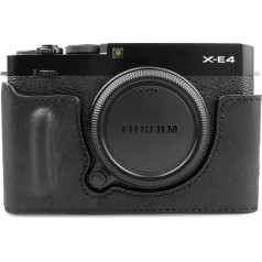 MUZIRI KINOKOO Fuji X-E4 чехол PU кожа камера защитный чехол совместим с Fuji XE4/X-E4 камера половина чехол, черный, fuji x-e4 камера