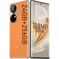 Ulefone Note 17 Pro mobilais tālrunis bez līguma, 2.4K Amoled 120Hz izliekts displejs, 108MP + 32MP kamera Android 13 viedtālrunis, 24GB + 256GB Helio G99 ar 33W ātro uzlādi 6,78 collu FHD+ 5050mAh