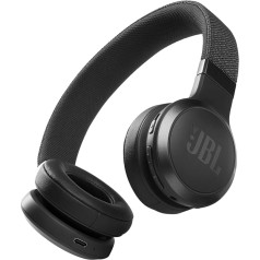 JBL Live 460NC bezvadu Bluetooth austiņas uz ausīm melnā krāsā - ar trokšņu slāpēšanu un balss asistentu - līdz 50 stundām mūzikas baudīšanas