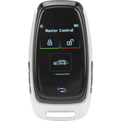 Aramox Car Modification Smart LCD Key Keyless Entry and Remote Control for All Models with One Button Start (Silver)