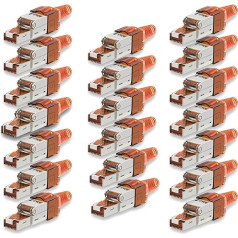 20 tīkla savienotāju komplekts Cat 7 Tool-Free CAT7 CAT7A RJ45 LAN UTP kabeļu savienotājs bez instrumentiem Tool Free CAT6a CAT6 CAT5 Instalācijas kabelis Patch Cable Tīkla kabelis Toolless Modular Plug