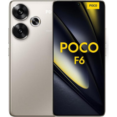 Poco F6 viedtālrunis, 12+512GB Handy ohne Vertrag, 120Hz 6,67'' Flow AMOLED, 50MP OIS Zweifach-Kamera, 5000mAh, 90W TurboCharge, Dual-SIM, zelta krāsā