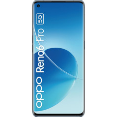 oppo Reno6 Pro 5G viedtālrunis, 4500 mAh akumulators ar 65 W ātro uzlādi, 6,5 collu FHD+ displejs, 50 MP četrkameru, 256 GB atmiņa, 12 GB RAM, mēness pelēks