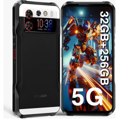 DOOGEE V20S [2024] 5G izturīgs viedtālrunis 32GB RAM + 256GB ROM, 6,43 collu FHD+ AMOLED 1,58 collu AMOLED aizmugurējais ekrāns 50 MP kamera 24 MP nakts redzamības 6000 mAh 33 W ātrā uzlāde Android 13 NFC