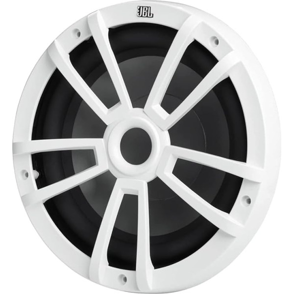 JBL Stage Marine Subwoofer ūdensizturīgs 10 collu (250 mm) - 600 W augstas jūras izturības laivu skaļruņu basa kaste - UV un sālsūdens izturīgs āra laivu zemūdens skaļrunis - krāsa: balta