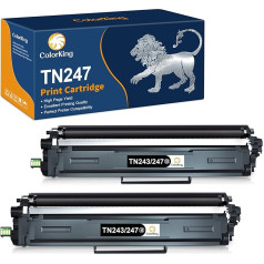 ColorKing Suderinamas Brother TN-243BK TN-247BK TN-243CMYK toneris Brother MFC L3750CDW juodas Brother MFC-L3770CDW Brother DCP-L3550CDW juodas HL-L3210CW HL-L3230CDW DCP-L3510CDW toneris (2 juodi)