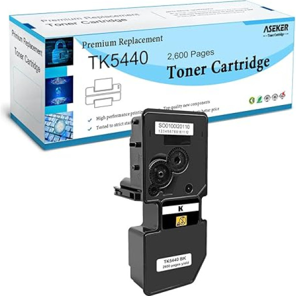 ASEKER saderīga TK-5440K TK-5440 TK5440 TK5440 tonera kasetne priekš Kyocera Ecosys PA2100cwx PA2100cwx MA2100cfx MA2100cwfx printeris 2600 lappuses TK-5440K (melna)