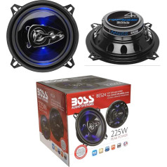 2 Speakers Compatible with Boss Audio Systems BE524 BE 524 4-Way Coaxial Cable 5.25 Inches 13.00 cm 130 mm 112 Watt RMS 225 Watt Max 4 Ohm 90 dB with Blue LED and Rubber Suspension Pair