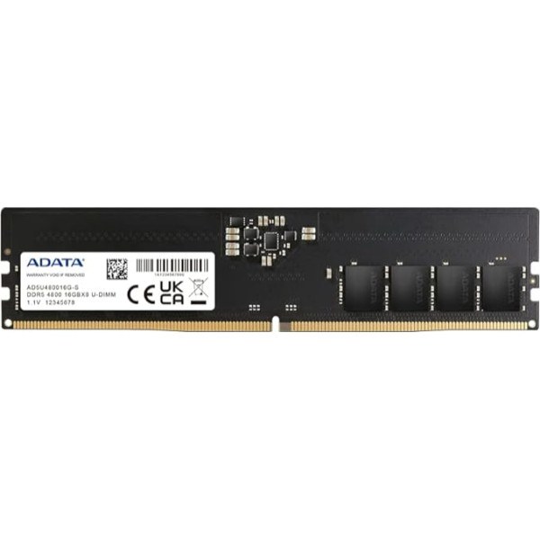 ADATA Premier 16GB DDR5 4800MHz (PC5-38400) CL40 1.1V ECC DIMM Memory AD5U480016G-S Black