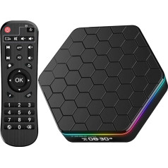 Android 12.0 TV Box, TV Box Android 2023 4GB RAM 64GB ROM H618 Quad Core Cortex-A53 CPU Support HDR10+ WiFi6 2.4G+5G Dual WiFi Bluetooth 5.0 LAN 100M Ethernet 3D 6K H.265 Android Boxes
