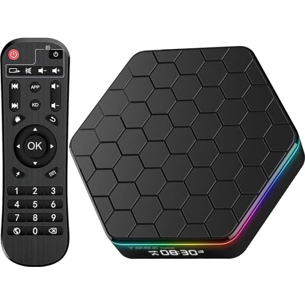 Android 12.0 TV Box, TV Box Android 2023 4GB RAM 64GB ROM H618 Quad Core Cortex-A53 CPU Atbalsts HDR10+ WiFi6 2.4G+5G Dual WiFi Bluetooth 5.0 LAN 100M Ethernet 3D 6K H.265 Android Boxes