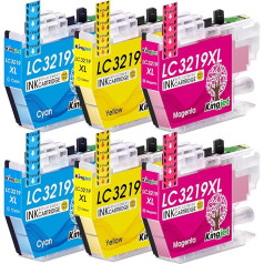 Kingjet LC3219XL Printer Cartridges Compatible with Brother LC3219XL LC3219 LC3217 Cartridges for Printer Cartridges Brother MFC J5330dw, for Brother MFC-J5335DW MFC-J5730DW MFC-J5930DW J6530DW