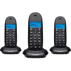 MOTOROLA - Telefono inalambrico dect c1003 trio negro #4517