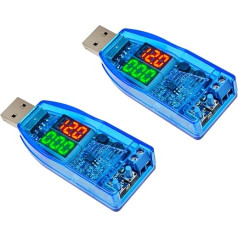 TECNOIOT 2 gab Dual LED DC-DC 5V līdz 1V-24V USB Step Up Down Buck Boost pārveidotājs barošanas avots