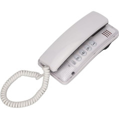 Corded Desktop Phone, Portable Landline for Wall Mounting, with redial, Quick Flash Mute Switch, Cord Phones for Home Hotel Office, Classic (White)