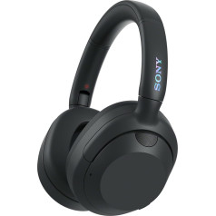 Sony ULT WEAR bezvadu Bluetooth austiņas ar ULT Power skaņu, īpaši dziļi basi, trokšņu slāpēšana, skaidra sarunu kvalitāte, līdz 30 stundu akumulatora darbības laiks (ieslēgts), iOS un Android - melnas krāsas