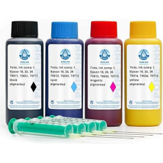 Octopus Pure Tinte 4 x 100 ml uzpildes tinte saderīga ar Epson 16, 27, T061x, T063x, T071x, Epson Stylus D 68, D 68 PE, D 78, D 88, D 88 PE, D 88 Plus,