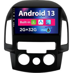 SXAUTO Android 12 IPS auto radio piemērots Hyundai I30 (2006-2011) - iebūvēts CarPlay / Android Car - atpakaļgaitas kamera - 2G + 32G - vadība no stūres DAB Fast Boot WiFi DSP - 2 DIN 9