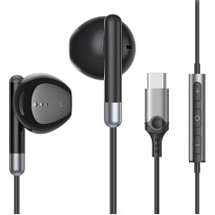 USB C In-Ear vadu austiņas austiņas Samsung Galaxy S24 Ultra S23 S22 S21 FE A53 A33 A54 5G USB C austiņas ar skaļuma regulēšanas funkciju iPhone 15 Pro Google Pixel 8 7a Pro iPad 10, Huawei, Huawei