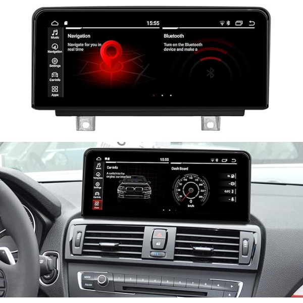 Koason 1920HD 10,25 collu Android ekrāna monitora displejs ar 1920HD 10,25 collu ekrānu, multimediju atskaņotājs, GPS navigācija BMW 1 2 sērijas F20 / F21 / F23 NBT automašīnai