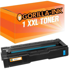 Gorilla-Ink 1 Toneris XXL Suderinamas su Ricoh SP-C220 E | Infotec Aficio Lanier NRG SP C220 C222DN C222SF C220S C220 C221N C221SF C240DN C220A C220n C240SF Cyan 2,000 1 puslapis