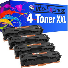 Tito-Express 4 tonerio kasetės, skirtos HP CF540X-CF543X Color Laserjet Pro M254DNW M254NW M254DW M280NW MFP M281FW M281FDN M281FDW MFP M 280 NW 281 FW FDN FDW M 254 NW DW DNW