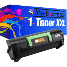 Tito-Express PlatinumSerie 1 Toneris XXL, kas saderīgs ar Lexmark MX-310 MX310DN MX410DE MX510DE MX510DE MX511DE MX511DHE MX511DTE MX611DE MX611DHE MX611DTE | 60F2H00 Black 10,000 Pages