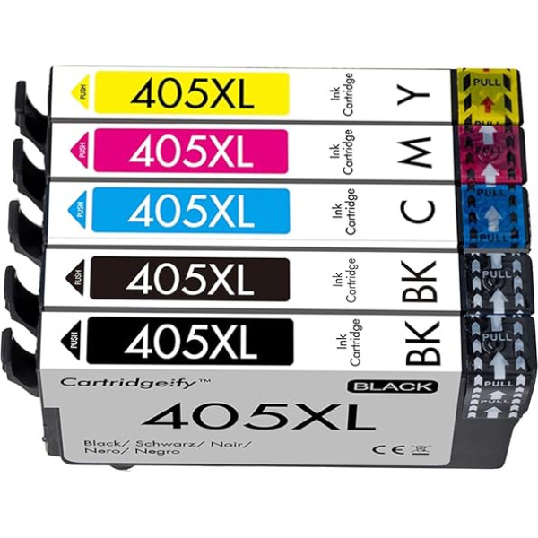 Cartridgeify 405XL spausdintuvo kasetės suderinamos su Epson 405 405XL kasetėmis, skirtomis Workforce Pro WF-3820DWF WF-4820DWF WF-4830DTWF, Workforce WF-7310DTWW WF-7830DTWF WF-7840DTWF