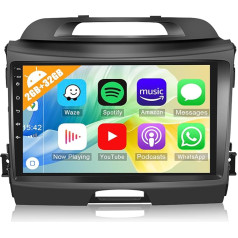 2G + 32G CAMECHO Android 13 auto radio Kia Sportage 3 III SL 2010-2016 ar navigācijas sistēmu Carplay Android Car, 9 collu Double DIN auto radio ar Bluetooth Mirror Link FM/RDS WiFi + atpakaļgaitas sistēma