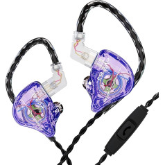 Yinyoo KBEAR Storm austiņas ar In-Ear monitoru dziedātājiem, bundziniekiem, mūziķiem, basģitāristiem, augstas izšķirtspējas vadu austiņas, Custom IEM, noņemams sudrabots OFC kabelis