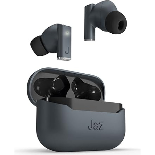 JAZ SBS ROOKI bezvadu austiņas iPhone, Samsung, Xiaomi, OPPO, TWS austiņas ar HD mikrofonu un ENC trokšņu slāpēšanu, komplektā ietilpst uzlādes doks, USB-C kabelis un ausu aizbāžņi