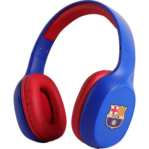 Futbol Club Barcelona - Casque Sans Fil - Connexion Bluetooth - Fonction Mains Libres - Battery 250 mAh - Coussinets Réduction de Bruit - Produit officiel de l'équipe