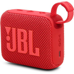 JBL Go 4 sarkanā krāsā - pārnēsājams Bluetooth skaļruņu skaļrunis Pro Sound, dziļi basi un atskaņošanas laika palielināšanas funkcija - ūdens un putekļu izturīgs - 7 stundu darbības laiks