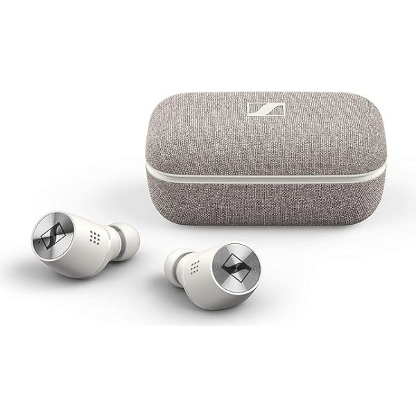 Sennheiser Momentum True Wireless 2 Bluetooth aktīvās trokšņu slāpēšanas austiņas austiņām uz ausīm baltas krāsas