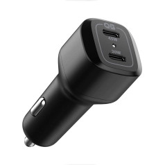 Spigen USB-C Автомобильное зарядное устройство 65W Двухпортовое автомобильное зарядное устройство Fast Charge PD 3.0 45W + 20W Type C для iPhone 15 14 13 Pro Max Plus Mini MacBoo